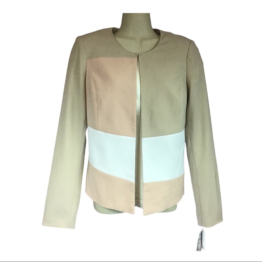 Calvin Klein color block suit jacket